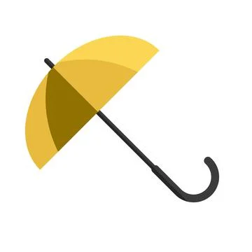 Vector Flat Design Yellow Umbrella. Vector illustration Stock Illustration
