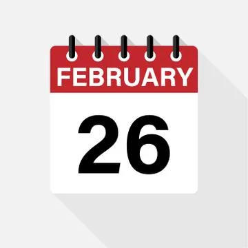 Vector flat dezign daily calendar icon. Day , month Stock Illustration