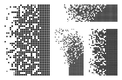 Vector Flat Dissolved Rectangles Abstract Illustration Stock Illustration