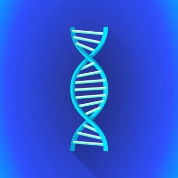 Vector flat DNA helix symbol illustration icon. Illustrazione stock
