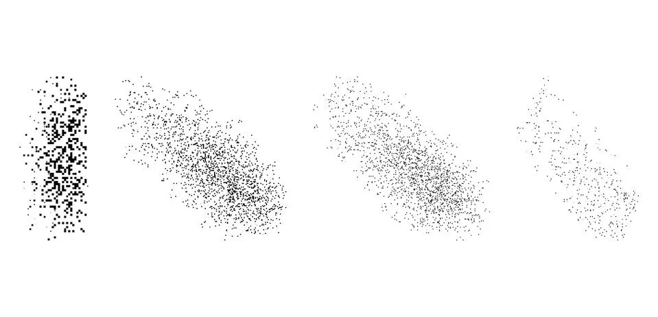 Vector Flat Dot Clouds Abstract Illustration 스톡 일러스트