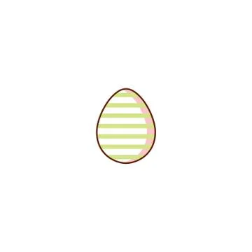 Vector flat easter decorated chicken egg Illustrazione stock