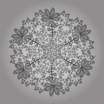 Vector. Flat elements. Design. Doodles white, black and gray on colors. Nice fab Illustrazione stock