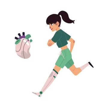 Vector flat futuristic bionic prosthesis icon Stock Illustration