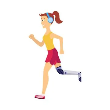 Vector flat futuristic bionic prosthesis icon Stock Illustration