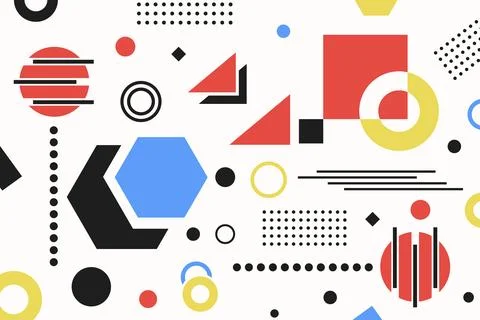 Vector flat geometric background design Stock Illustration