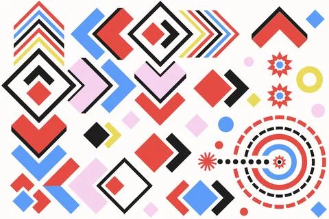 Vector flat geometric background design 2 Stock Illustration