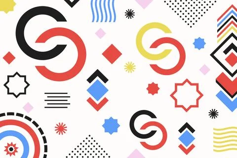 Vector flat geometric background design 3 Stock Illustration