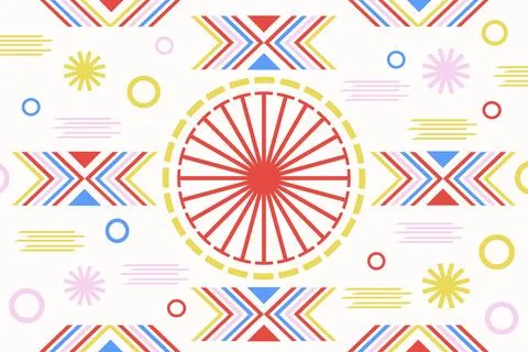 Vector flat geometric background design Stock Illustration