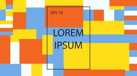 Vector flat geometry seamless backdrop with square elements Stock Illustration