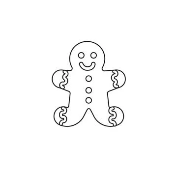 Vector flat ginger bread icon Stock Illustration