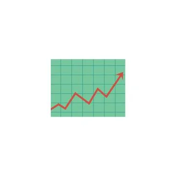 Vector flat graph chart icon Illustrazione stock