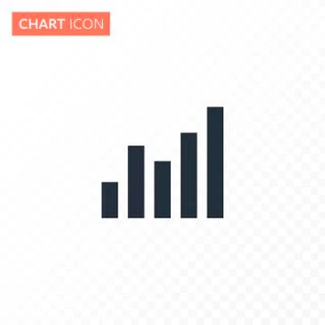 Vector flat grow column chart diagram illustration. Simple black color icon Stock Illustration