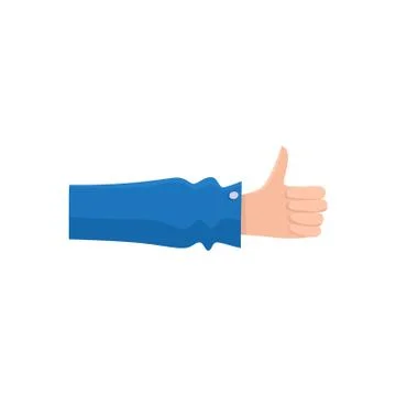 Vector flat handyman hand thumbs up Stock Illustration