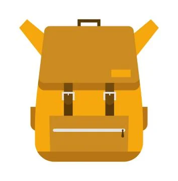 Vector flat hiking travel backpack bag イラスト素材