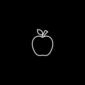 Vector flat icon apple Illustrazione stock