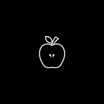 Vector flat icon apple Illustrazione stock