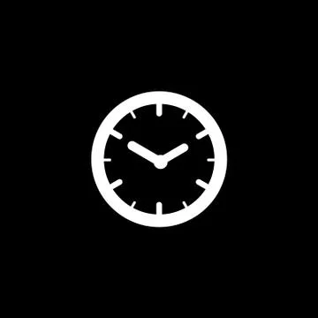 Vector flat icon clock Stock Illustration