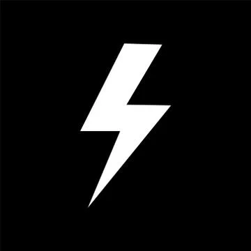 Vector flat icon electric potential difference, high voltage Stock Illustration