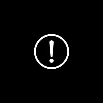 Vector flat icon exclamation Illustrazione stock