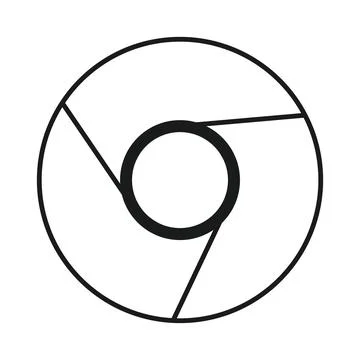 Vector flat icon. Globe or the Internet is a simple black figure. Minimalist Ilustração Stock