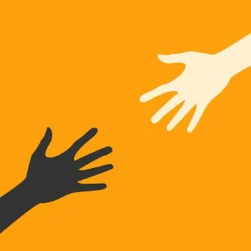 Vector flat icon hands. color abstraction eps Illustrazione stock