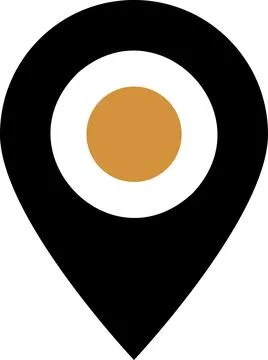Vector flat icon of location pin as place position concept isolated on white Stock Illustration