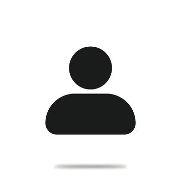 Vector flat icon. Man, avatar is a simple black figure. Minimalist style Stock Illustration