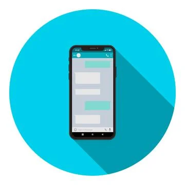 Vector flat icon mobile phone Stock Illustration