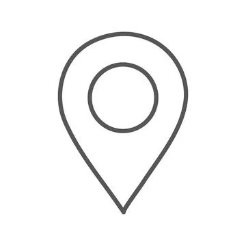 Vector flat icon. Navigation and address icons. Gray icon on isolated on wh.. Stock Illustration