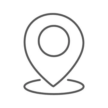 Vector flat icon. Navigation and address icons. Gray icon on isolated on white Stock Illustration