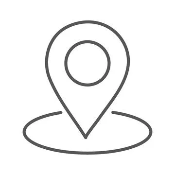 Vector flat icon. Navigation and address icons. Gray icon on isolated on white Stock Illustration