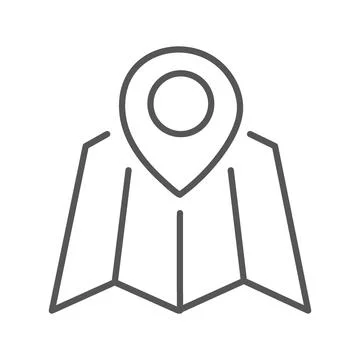 Vector flat icon. Navigation and address icons. Gray icon on isolated on wh.. Stock Illustration