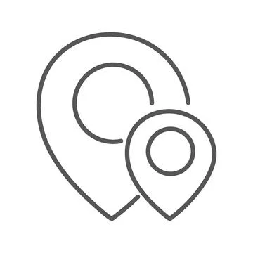 Vector flat icon. Navigation and address icons. Gray icon on isolated on wh.. Stock Illustration