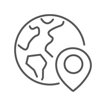 Vector flat icon. Navigation and address icons. Gray icon on isolated on wh.. Stock Illustration