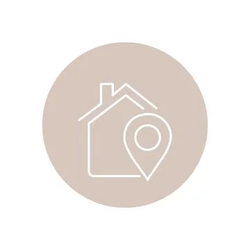 Vector flat icon. Navigation and address icon. Color icon on isolated on white Stock Illustration