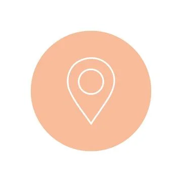 Vector flat icon. Navigation and address icon. Color icon on isolated on white Stock Illustration