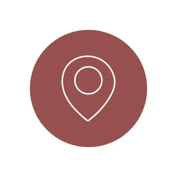 Vector flat icon. Navigation and address icon. Color icon on isolated on white Stock Illustration