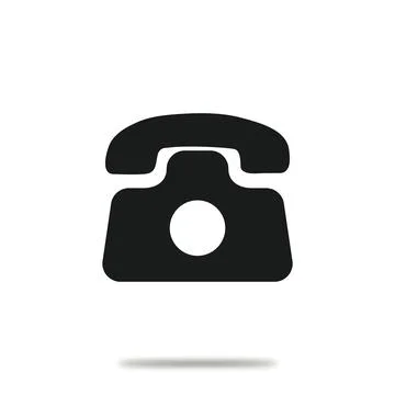 Vector flat icon. Phone icon, phone symbol, communication icon - simple black Stock Illustration