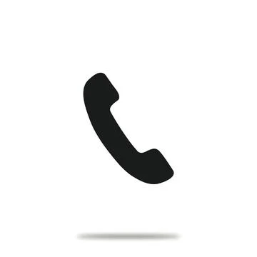Vector flat icon. Phone icon, phone symbol, communication icon - simple black Stock Illustration