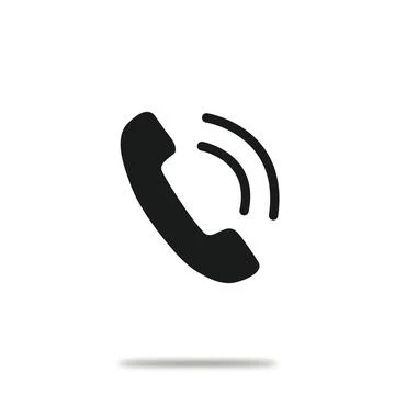 Vector flat icon. Phone icon, phone symbol, communication icon - simple black Stock Illustration