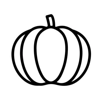 Vector flat icon of pumpkin vegetable. halloween traditional logo template. Stock Illustration
