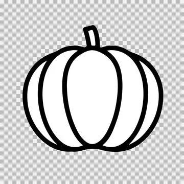 Vector flat icon of pumpkin vegetable. halloween traditional logo template. Stock Illustration