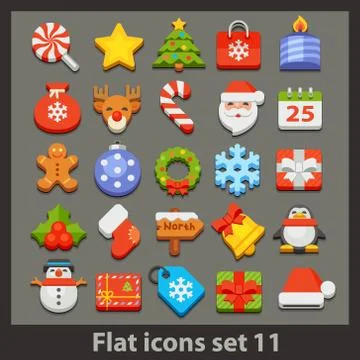 Vector flat icon-set Illustrazione stock