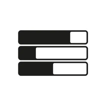 Vector flat icon settings sliders on a black and white background Stock Illustration