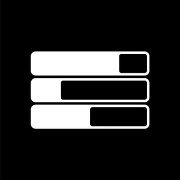 Vector flat icon settings sliders on a black and white background Stock Illustration