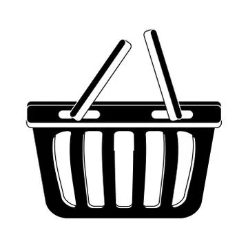 Vector flat icon of a shopping basket Stock Illustration