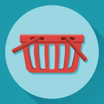 Vector flat icon of a shopping basket Stock Illustration