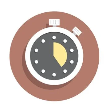 Vector flat icon stopwatch Stock Illustration