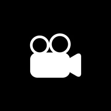 Vector flat icon video camera Stock Illustration